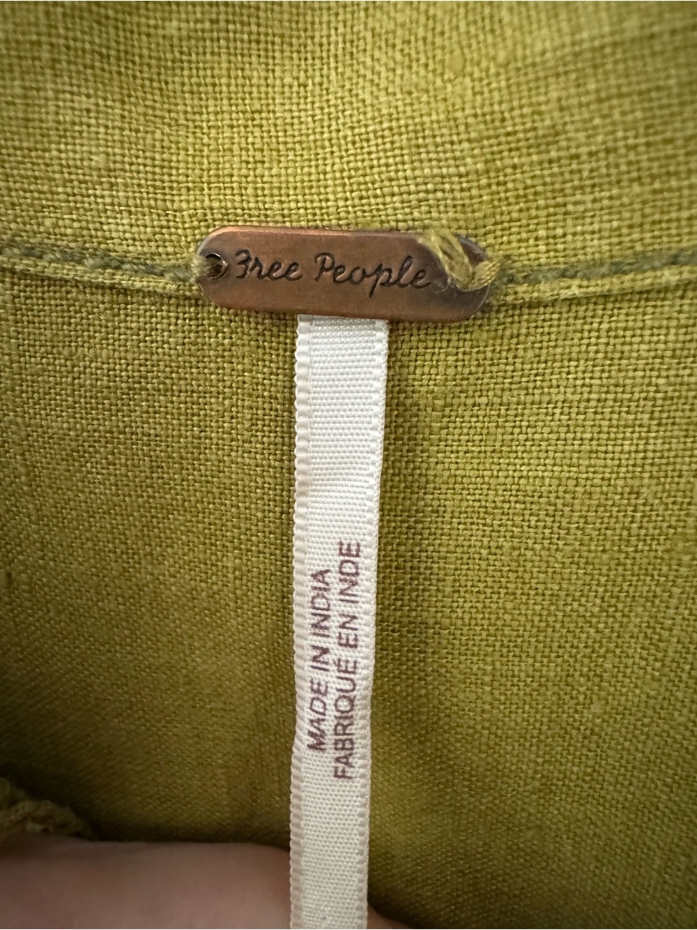 Free People Pistachio Pintuck Button Blouse - Picture 3 of 4